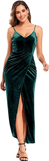 Spaghetti Strap Velvet Holiday Party Dress - Must-Have Velvet Dresses Under $100 on Amazon