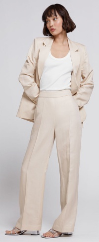 & Other Stories Linen Wide-Cut Trousers