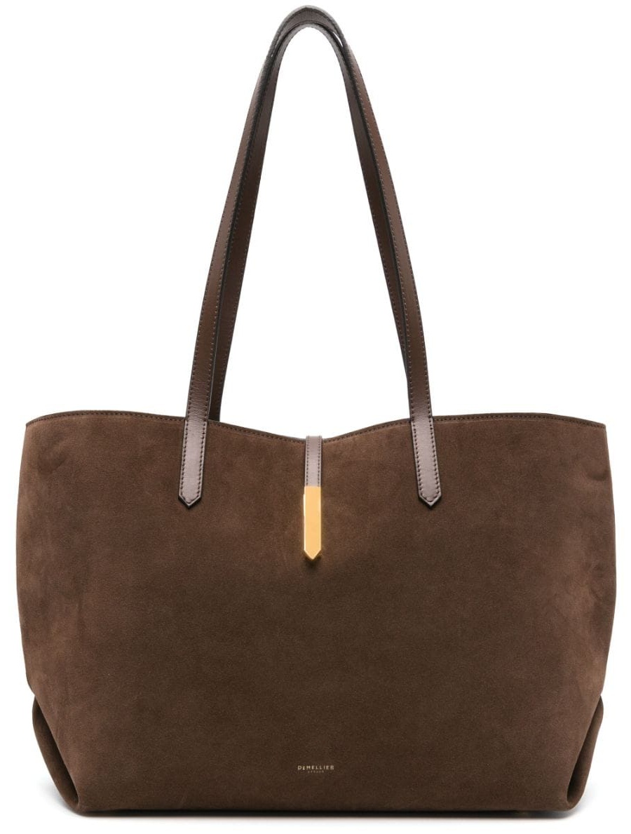 DeMellier Tokyo Leather-Trimmed Suede Tote