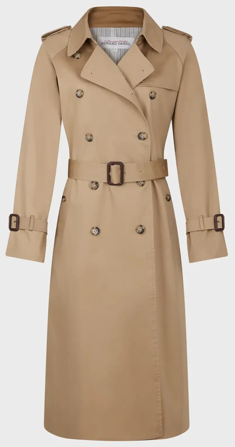 Gerard Darel Serge Double-Breasted Trench Coat