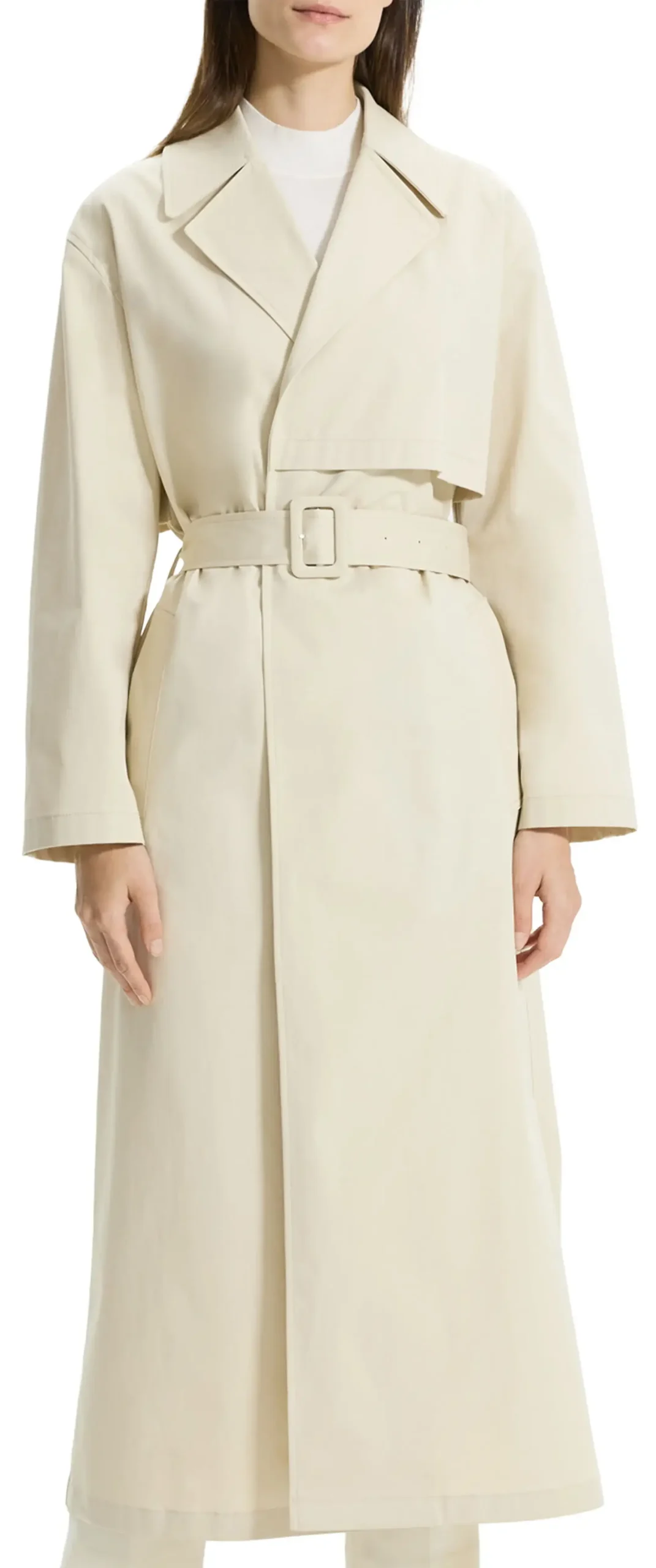 Theory Patton Stretch Cotton Trench Coat