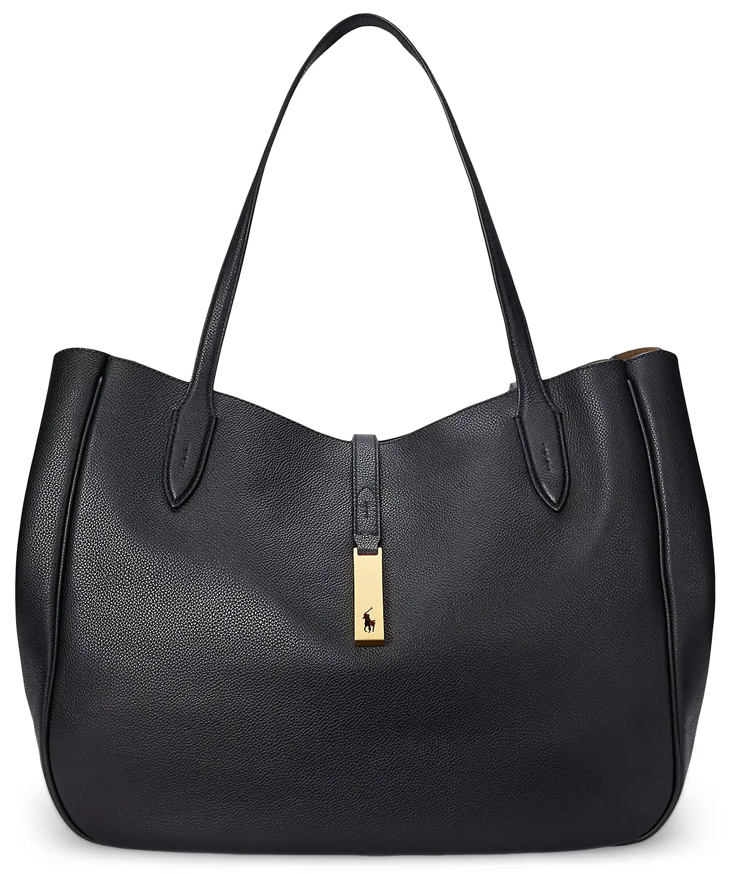 Polo Ralph Lauren Medium Polo ID Leather Tote Bag