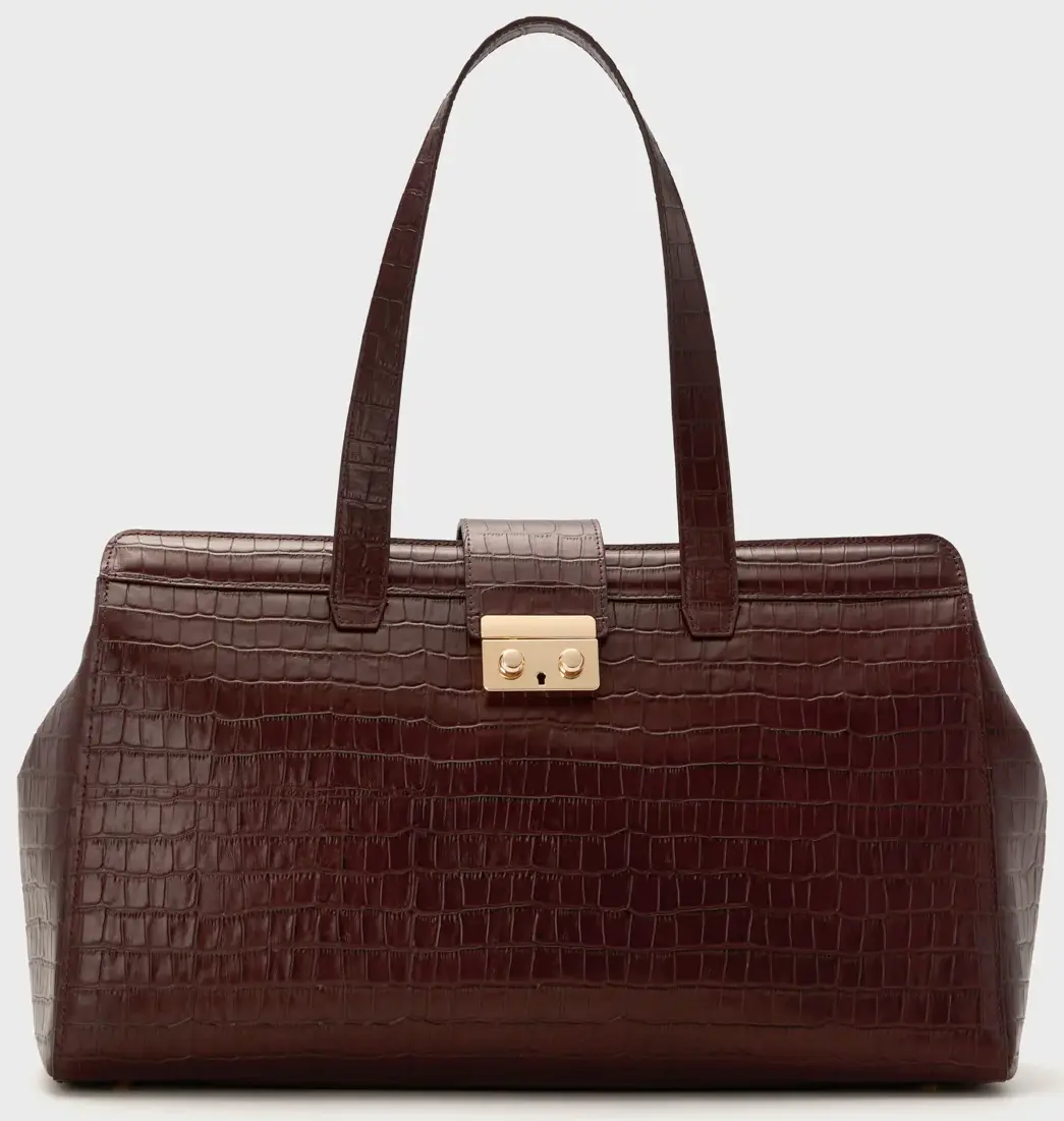Tuckernuck Brown Croc Murphy Tote